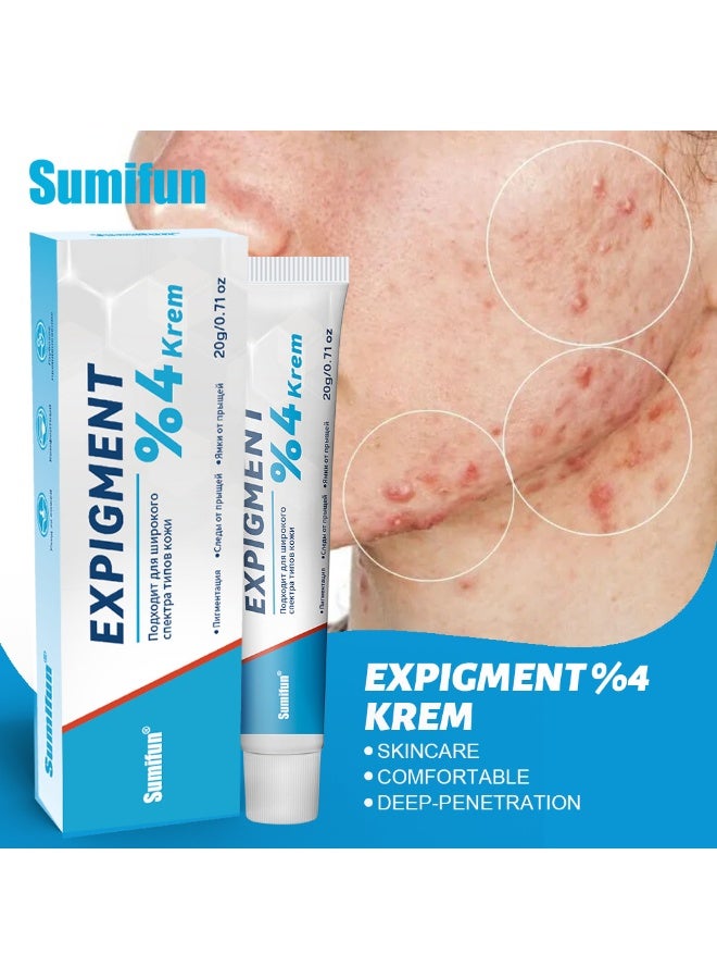 Sumifun 4% Acne Scar Fading Cream - 4% Complex Fading Factor, Suitable for All Skin Types, Reduces Acne Scars and Pits, Deeply Penetrates, 20g - Image 1